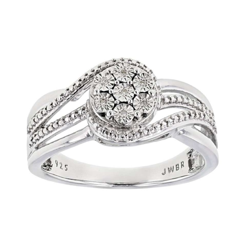 white diamond accent rhodium sterling silver ring!